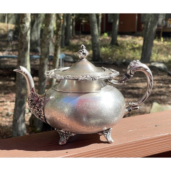 Ascot Sheffield Design Reproduction by Community Silverplate Coffee Tea Pot 7" - Picture 4 of 12